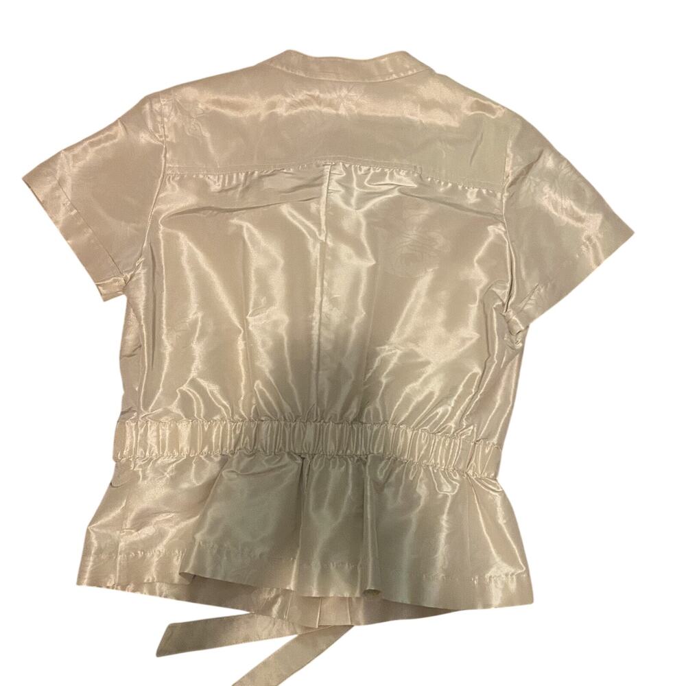 Jon Floral Pink Gold Metallic Matching Set Top Skirt Womans Size 6 - Picture 5 of 11